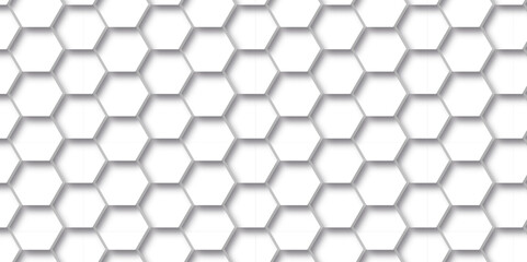 	
Abstract background with hexagons honeycomb technology texture. Hexagonal shape structure light seamless geometric background. Surface polygon pattern with digital hexagon and futuristic business.