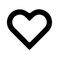 Heart clip art design on plain white transparent isolated background for card, shirt, hoodie, sweatshirt, apparel, tag, mug, icon, poster or badge