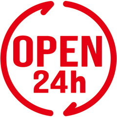 Sign that says and means : open 24 hours