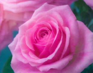 Closeup pink rose flower texture background for Valentine's Day. Pink rose texture background for romantic Valentine's Day celebration. Wedding invitation card. Macro pink rose