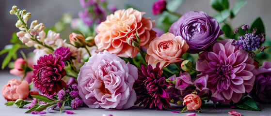 Flower Greeting Tulips Roses for Valentine's Day Mother's Day Beautiful Flower Bouquet Modern Graphic Concept Greeting Card Wallpaper Digital Art Magazine Background Poster