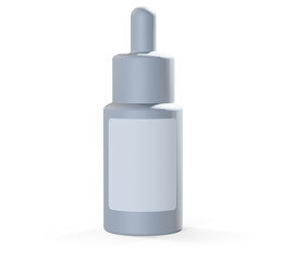 Macro shot of drops of water on a blue flat surface. Abstract blue background  3d render