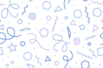 Seamless vector fun geometric pattern
