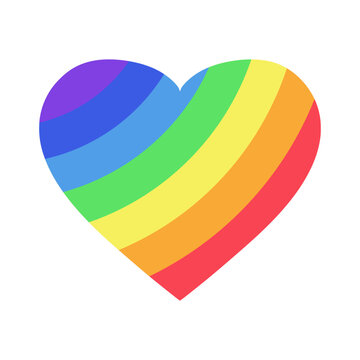 Rainbow heart isolated symbol