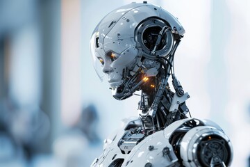 Fototapeta premium Photo of the futuristic robot with artificial intelligence