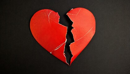 broken heart on black background anti valentine s day 