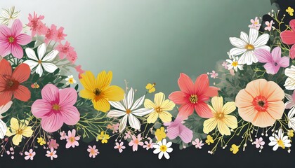 flowers on background flower summer spring flowers overlay frame background border overlay without background