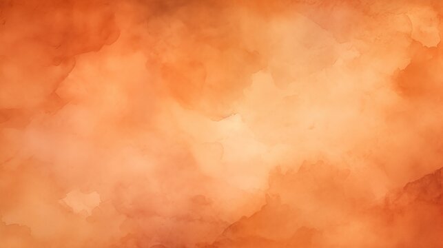 Terracotta watercolor abstract background, Abstract orange watercolor background, generative ai