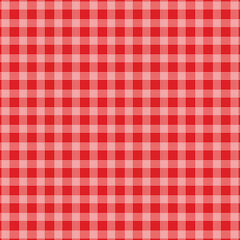 Valentine's day concept pattern. Valentine's Day checkered, gingham and plaid Pattern. Red, white background. Copy space. Trendy style. Isolated vector illustration.