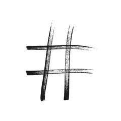Obraz premium Grunge hand drawn hashtag