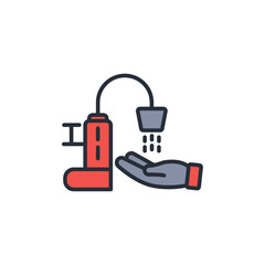 sanitation icon. vector.Editable stroke.linear style sign for use web design,logo.Symbol illustration.