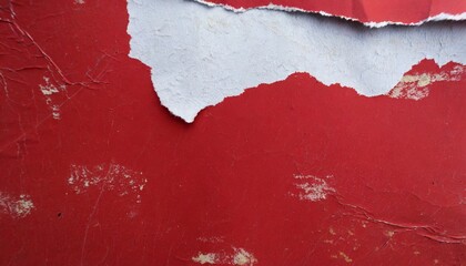 old grunge ripped torn red paper poster surface texture background