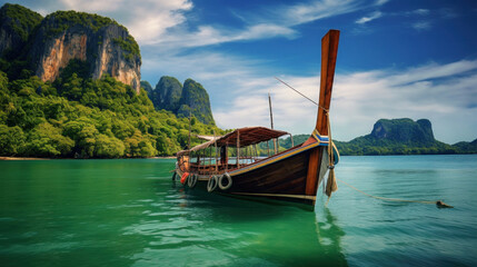 Boat on Krabi Province, Thailand.