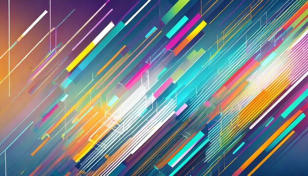 colorful linear movements abstract graphic poster webpage ppt background