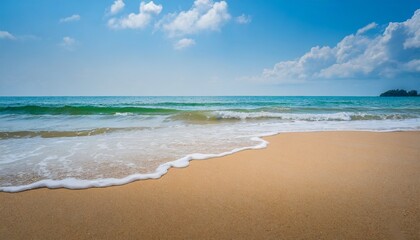 Fototapeta na wymiar sand beach and wave background