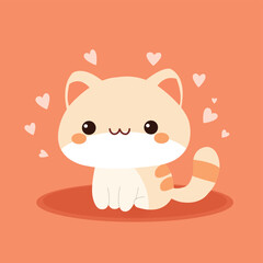 Cute-and-funny-cats-vector.-Cartoon-cat-characters-design-flat-color.-Purebred-pet-animals-isolated-on-background