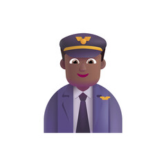 Obraz premium Man Pilot :Medium-Dark Skin Tone