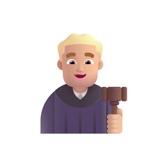 Man Judge: Medium-Light Skin Tone