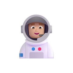 Obraz premium Man Astronaut: Medium-Light Skin Tone