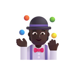 Man Juggling : Dark Skin Tone