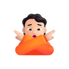 Person Gesturing No : Light  Skin Tone 