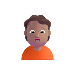  Person Frowning :Medium Skin Tone