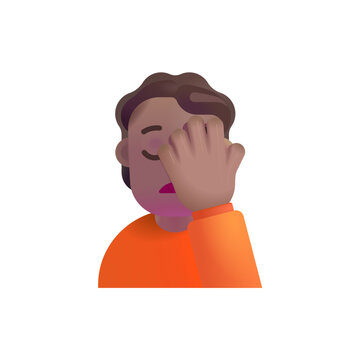  Person Facepalming :Medium Skin Tone