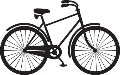 Bold Bike Strokes Black Vector EditionDark Pedals Black Bicycle Graphics