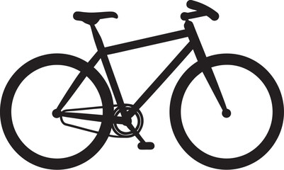 Vectorized Noir Journey Black BikesCityscape Shadows Bicycle Vector Art