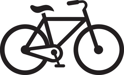 Stylish Spin Black Bicycle GraphicsVectorized Velocity Black Bike Artwork
