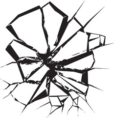 Shattered Elegance Illustrating Broken Glass VectorsAbstract Glass Shards Vector Illustration