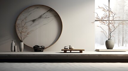 Japanese Zen Minimalistic and serene with an emphasis on balance and natural elements