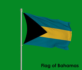 Flag Of Bahamas, Bahamas flag, National Flag of Bahamas. Pole Flag of Bahamas.