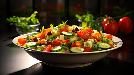Vegetable salad in a bowl.