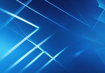 Blue abstract background with blue glowing geom
