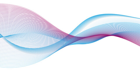 Abstract blue and purple flowing wave lines. Modern colorful wavy lines pattern design element for poster, website, banner, presentation, cover, brochure, flyer. Dynamic color wave line background