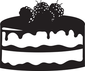 Graphite Delights Vector Cake ArrayEthereal Noir Black Cake Ensemble