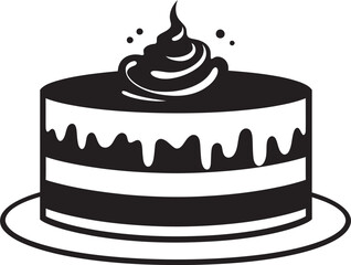 Ebony Rhapsody Vector Cake CompilationNocturnal Elegance Black Cake Showcase