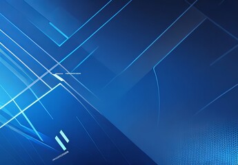 Blue abstract background with blue glowing geom