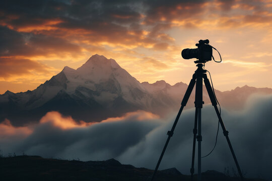 silhouette of photographer