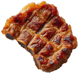 Grilled pork knuckle isolated on transparent or white background - obrazy, fototapety, plakaty