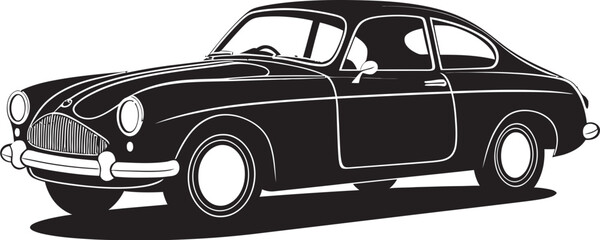 Midnight Motion Black Car IllustrationGraphite Speedster Car Vector Design