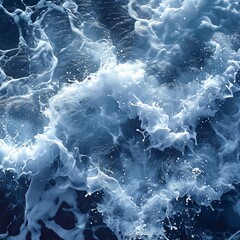 Fototapeta premium Raging sea water texture, top view, banner, copy space Concept: tourism, travel and vacation, elements, background
