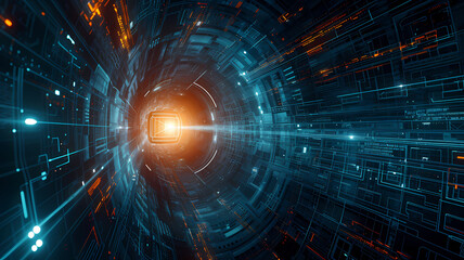 Obraz premium Abstract Vision of Advanced Technology Background