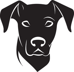 Charcoal Companion Vector Dog ArtworkShadowy Silhouette Black Dog Vector Sketch