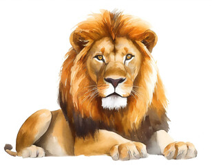 Löwe isoliert auf weißen Hintergrund, Freisteller 9