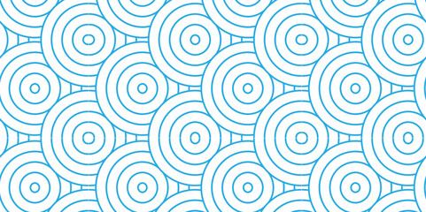 Modern diamond geometric waves spiral pattern and abstract circle wave lines. blue seamless tile stripe geomatics overlapping create retro square line backdrop pattern background. Overlapping Pattern.