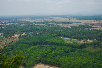 View from the mountain of the countryside