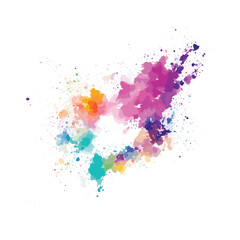 abstract colorful watercolor splashes