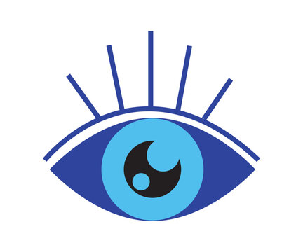 Evil eyes icon, Evil eyes icon, mystical hamza. amulet blue evil eye or Turkish eye. Modern amulet for protection. Spirituality sign.